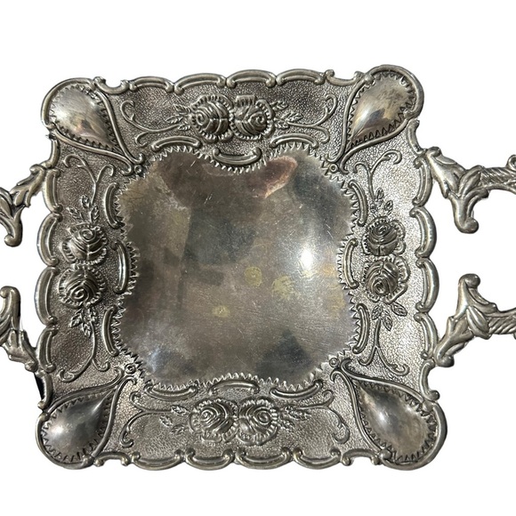 Godinger Silver Art Co Silver Plates Candy Nut Trinket Dish 9x6” Footed Handles - Picture 5 of 14